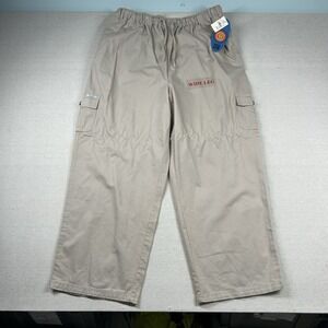 Vintage RVT Camping Pants Womens 26W Oversized Canvas‎ Baggy Khaki Beige 90s